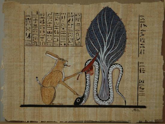 Le chat ami du soleil égorgeant le serpent Apophis